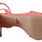 Prada Pink Patent Sandals Ankle Strap Heels Sandal