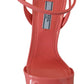 Prada Pink Patent Sandals Ankle Strap Heels Sandal
