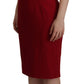 Dolce & Gabbana Red Sleeveless Sheath Viscose Dress