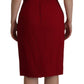 Dolce & Gabbana Red Sleeveless Sheath Viscose Dress