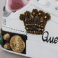 Dolce & Gabbana White Leather Crystal Queen Crown Sneakers Shoes