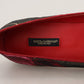 Dolce & Gabbana Multicolor Jacquard Sacred Heart Patch Slip On Shoes