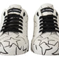 Dolce & Gabbana White Leather Stars Low Top Sneakers Shoes