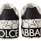 Dolce & Gabbana White Leather Stars Low Top Sneakers Shoes