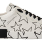 Dolce & Gabbana White Leather Stars Low Top Sneakers Shoes