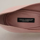 Dolce & Gabbana Pink Silk Clear Crystal Pumps Classic Shoes