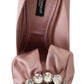 Dolce & Gabbana Pink Silk Clear Crystal Pumps Classic Shoes