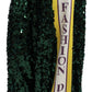 Dolce & Gabbana Green Sequin Trousers Queens Angel Pants