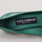 Dolce & Gabbana Green Leather Heels Pumps Plastic Shoes