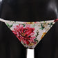 Dolce & Gabbana White Floral Print Bikini Bottom Swimwear