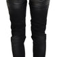 Acht Black Washed Mid Waist Tapered Women Casual Denim Jeans
