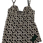 Dolce & Gabbana Black White Logo Print Camisole Top Underwear