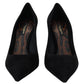 Dolce & Gabbana Black Suede High Heels Pumps Classic Shoes