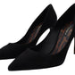 Dolce & Gabbana Black Suede High Heels Pumps Classic Shoes