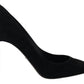 Dolce & Gabbana Black Suede High Heels Pumps Classic Shoes