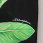 Dolce & Gabbana Black Leaves Print High Waist Hot Pants Shorts