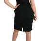 Dolce & Gabbana Black Sheath Stretch Formal Dress