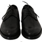 Dolce & Gabbana Black Leather Derby Formal Dress Shoes