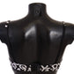 Dolce & Gabbana Black White DG Print Non Wire Cotton Bra Underwear