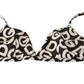 Dolce & Gabbana Black White DG Print Non Wire Cotton Bra Underwear