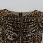 Dolce & Gabbana Multicolor Leopard Bodycon Sheath Midi Dress