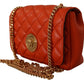 Versace Red Nappa Leather Medusa Small Crossbody Bag