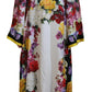 Dolce & Gabbana Multicolor Ortensia Silk Long Kaftan Dress