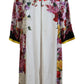 Dolce & Gabbana Multicolor Ortensia Silk Long Kaftan Dress