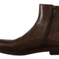 Dolce & Gabbana Brown Leather Chelsea Mens Boots