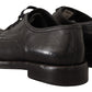 Dolce & Gabbana Black Leather Formal Lace Up Shoes