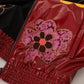 Dolce & Gabbana Maroon Floral Full Zip Polyester Women Jacket