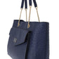 Kate Spade Blue Leather Halsey la vita Ostrich Handbag