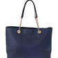 Kate Spade Blue Leather Halsey la vita Ostrich Handbag