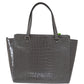 Kate Spade Gray Elissa Bristol Drive Croc Hand Bag