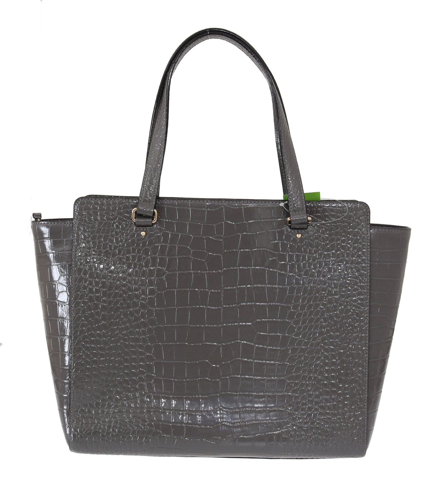 Kate Spade Gray Elissa Bristol Drive Croc Hand Bag