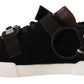 Dolce & Gabbana Brown Leather Black Shearling Sneakers