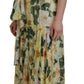 Dolce & Gabbana Multicolor Silk Floral Print Long Maxi Dress