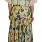 Dolce & Gabbana Multicolor Silk Floral Print Long Maxi Dress