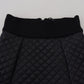 Dolce & Gabbana Black Quilted High Waist Hot Pants Shorts