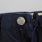 Acht Blue Cotton Skinny Low Waist Women Casual Denim Jeans