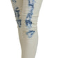 Acht White Blue Cotton Skinny Women Tattered Denim Jeans