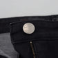 Acht Black Washed Cotton Skinny Women Casual Denim Jeans