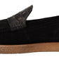 Dolce & Gabbana Black Fox Leather Moccasins Loafers Shoes