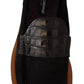 Dolce & Gabbana Black Fox Leather Moccasins Loafers Shoes