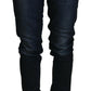 Acht Blue Cotton Skinny Low Waist Women Casual Denim Jeans