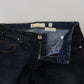 Acht Blue Cotton Skinny Low Waist Women Casual Denim Jeans