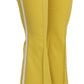 Dolce & Gabbana Yellow Flared Bootcut Capri Cotton Pants