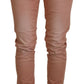 Acht Pink Mid Waist Slim Fit Women Casual Pants