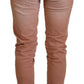 Acht Pink Mid Waist Slim Fit Women Casual Pants