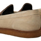 Dolce & Gabbana White Brown Fox Moccasins Loafers Shoes